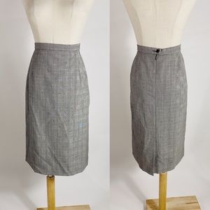 PENDLETON Glen Plaid Lightweight Wool Pencil Skirt Womens 14